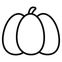 Pumpkin icon. Icon of pumpkin in outline or line style. Icon for any web and app project. vector