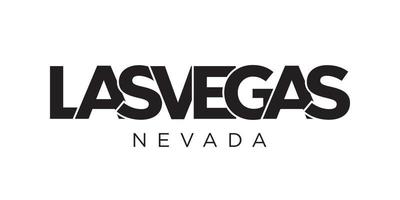Las Vegas, Nevada, USA typography slogan design. America logo with graphic city lettering for print and web. vector