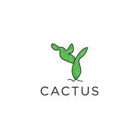 Ilustración de vector de plantilla de logotipo de cactus