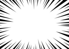 Manga speed burst frame. Radial anime speed lines. Crash zoom effect for comic book. Radial lines overlay template. Manga brust frame. Cartoon boom effect. Vector illustration on white background