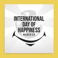 International Day of Happiness Vector Concept