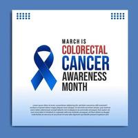 illustration on the theme of national Colorectal Cancer awareness month of March vector