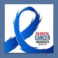 Colorectal cancer awareness month banner vector