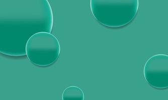 Abstract background with green circles with copy space vector