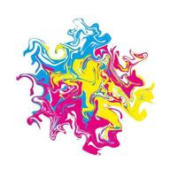 Abstract colorful liquid background on white vector
