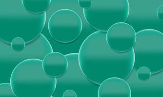 Abstract background of green circles vector