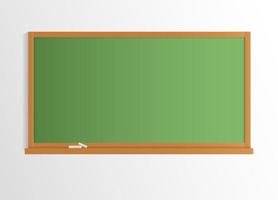 Empty Green Chalk Board Background, Vector Illustration