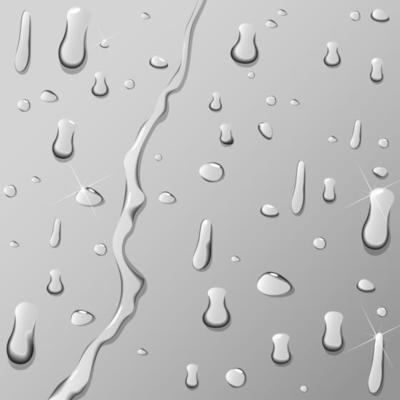 Water drop on grey background, Vector Illustration
