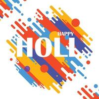 Happy holi Colorfull background with creative typography, and colors splash and spray vector