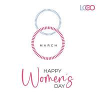 International women day post, with typography style, illustration vector