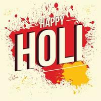 Happy holi Colorfull background with creative typography, and colors splash and spray vector