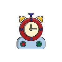 alarm clock doodle vector logo icon