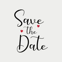 Save the Date lettering vector illustration