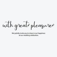 With great pleasure wedding invitation vector illustration