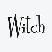Witch word fantasy text vector illustration