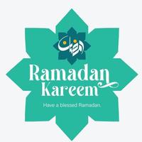 Ramadán kareem saludo tarjeta diseño concepto vector ilustración