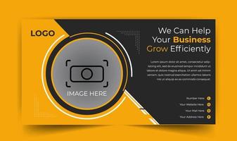 Business webinar invitation design. Webinar and business conference social media banner template. Online live webinar banner invitation. Business conference flyer. Modern banner design template vector