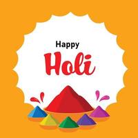 Happy Holi Festival Of Colors Indian Festival Celebration Vector Illustrations