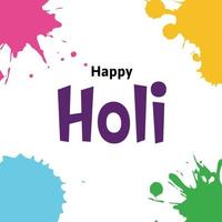 Happy Holi Festival Of Colors Indian Festival Celebration Vector Illustrations