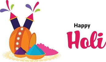 Happy Holi Festival Of Colors Indian Festival Celebration Vector Illustrations