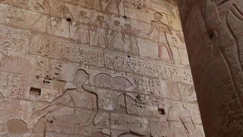 antigo desenhos em a paredes do a medinet habu têmpora dentro luxo, Egito video
