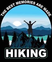 Hiking t shirt design vector eps