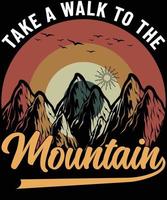 Hiking adventure t shirt design vector