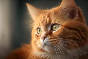 retrato hermosa linda naranja gato fotografía foto