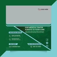 Social media ad post template medical center vector