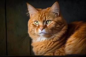 Portrait Beautiful cute orange cat photography photo