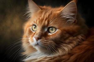 Portrait Beautiful cute orange cat photography photo