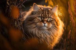 Portrait Chewie the cat in the wild photography photo