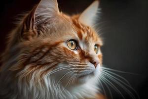 Portrait Beautiful cute orange cat photography photo