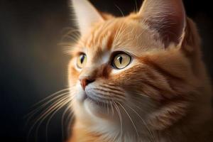 Portrait Beautiful cute orange cat photography photo