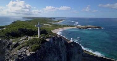 Aerial views of Guadeloupe, Pointe des Chateaux video