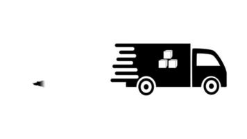 Animated delivery truck, delivery car simple animation video