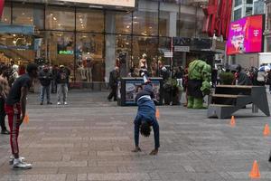 NEW YORK, USA - MAY 4 2019 - Break dancer in Times Square photo