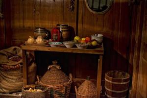 Old wooden ship pantry photo