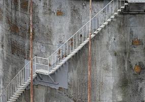 harbour silo rugged stairway photo