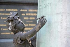 París, Francia - 2 de mayo de 2016 tumbas antiguas en el cementerio de Pere-Lachaise foto