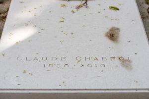 PARIS, FRANCE - MAY 2, 2016 Claude Chabrol grave in Pere-Lachaise cemetery homeopaty founder photo
