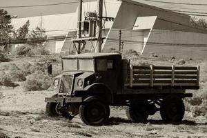 old abandoned rusted truck photo