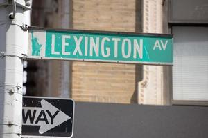 nuevo York calle firmar Lexington avenida foto