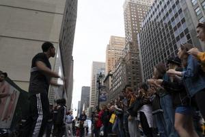 NEW YORK, USA - MAY 7 2019 - Break dancer in 5th avenue photo