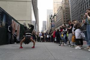 NEW YORK, USA - MAY 7 2019 - Break dancer in 5th avenue photo