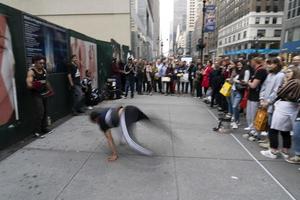 NEW YORK, USA - MAY 7 2019 - Break dancer in 5th avenue photo