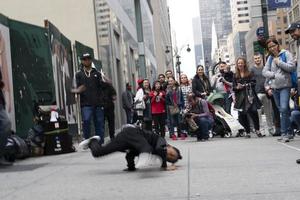 NEW YORK, USA - MAY 7 2019 - Break dancer in 5th avenue photo