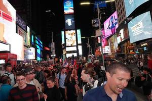 NEW YORK, USA - MAY 25 2018 - Times square full of people photo