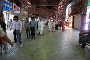 DUBAI, UAE - SEPTEMBER 3 2017 - The gold souk market at night photo