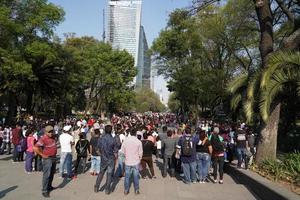 MEXICO CITY, FEBRUARY 3 2019 - Town park Chapultepec crowded of people on sunday photo